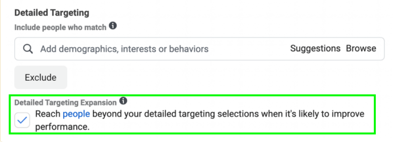 Facebook targeting options